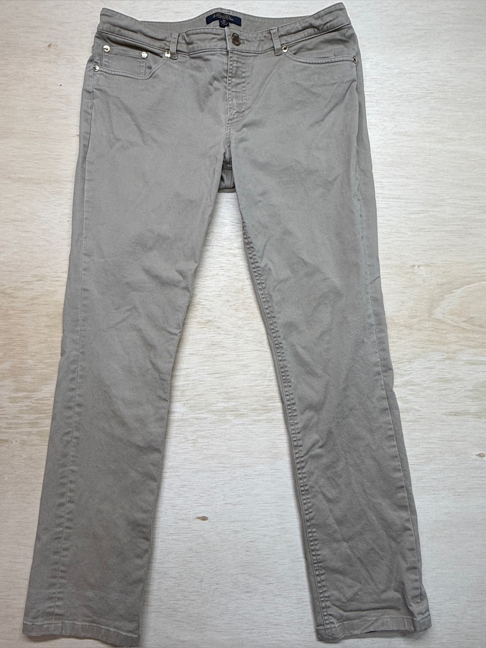 Brooks Brothers Natalie Fit Corduroy Pants Women’s Size 10 Khaki Gray Straight